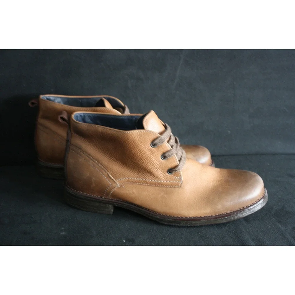 Johnston & Murphy‎ Copeland Chukka Boots Mens 9 M Tan Pebbled Leather Shoes